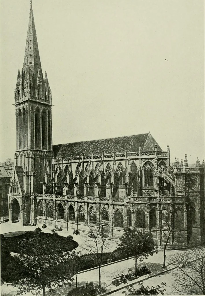 An illustration from Medieval architecture, its origins and development, with lists of monuments and bibliographies, 1912, leaf 480
