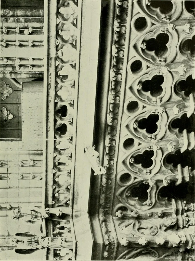 An illustration from Medieval architecture, its origins and development, with lists of monuments and bibliographies, 1912, leaf 484