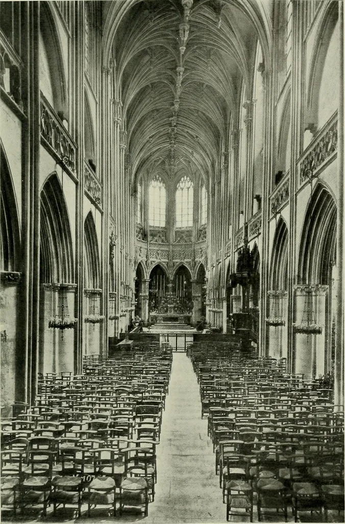 An illustration from Medieval architecture, its origins and development, with lists of monuments and bibliographies, 1912, leaf 486