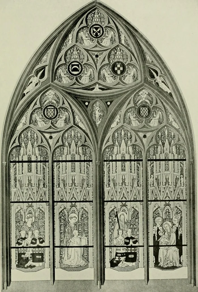 An illustration from Medieval architecture, its origins and development, with lists of monuments and bibliographies, 1912, leaf 502
