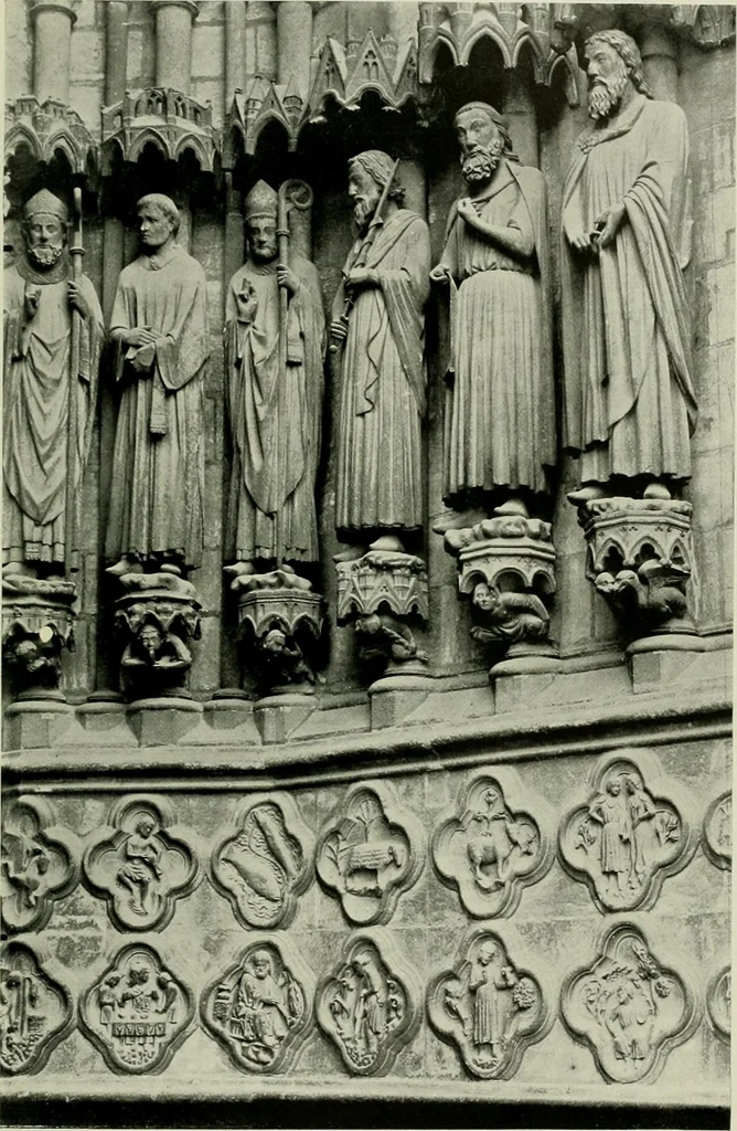 An illustration from Medieval architecture, its origins and development, with lists of monuments and bibliographies, 1912, leaf 506