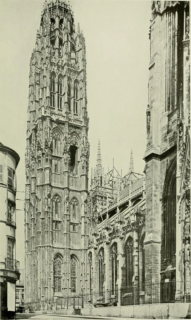 An illustration from Medieval architecture, its origins and development, with lists of monuments and bibliographies, 1912, leaf 594
