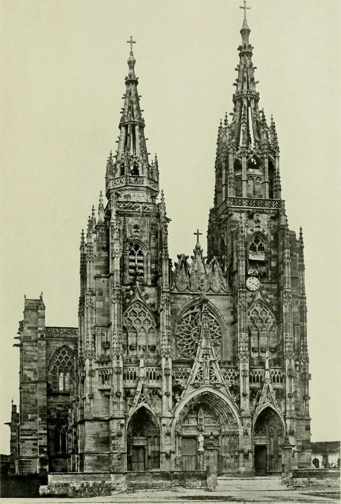 An illustration from Medieval architecture, its origins and development, with lists of monuments and bibliographies, 1912, leaf 602