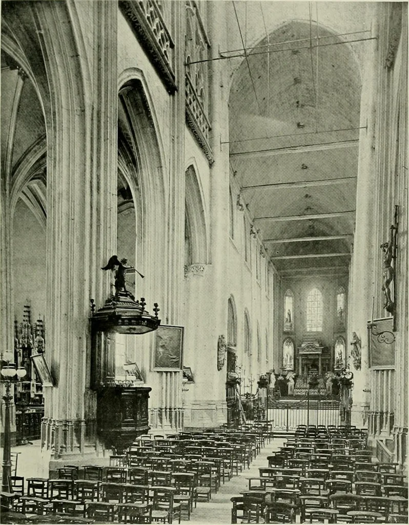 An illustration from Medieval architecture, its origins and development, with lists of monuments and bibliographies, 1912, leaf 614
