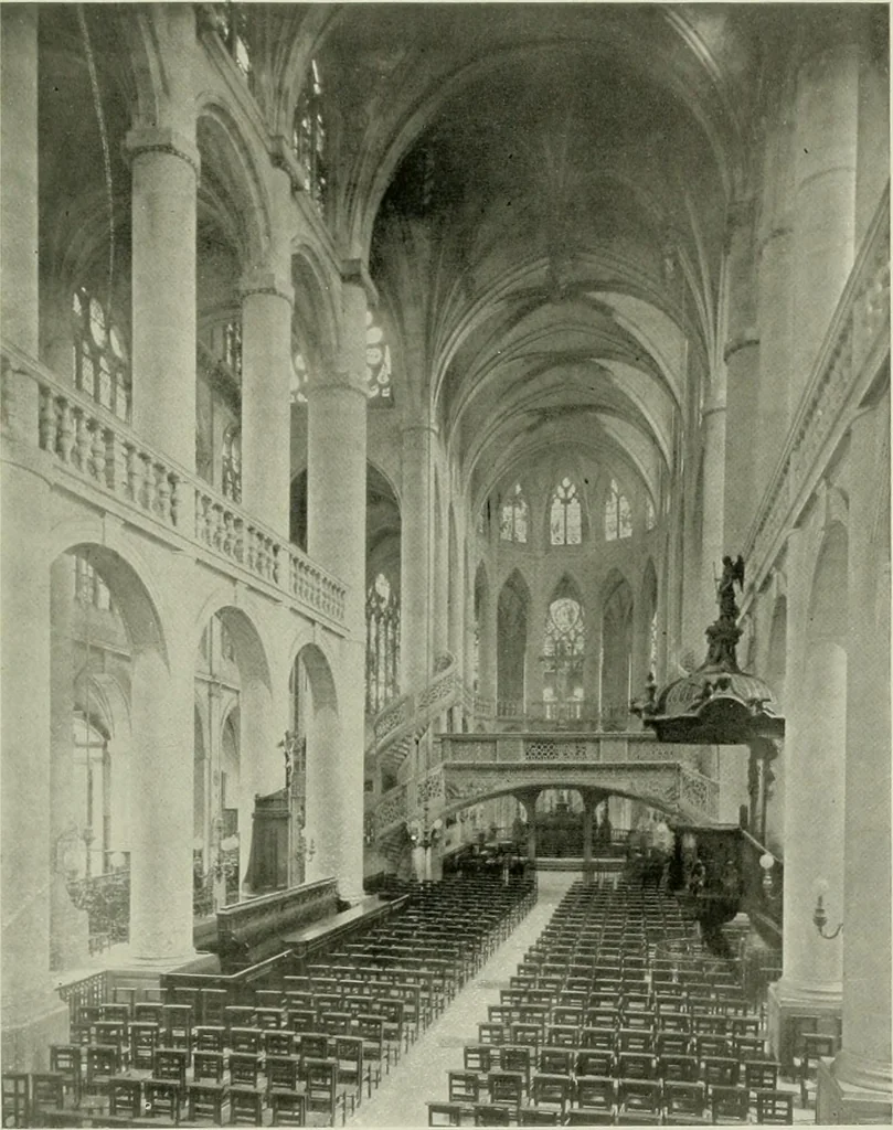 An illustration from Medieval architecture, its origins and development, with lists of monuments and bibliographies, 1912, leaf 620