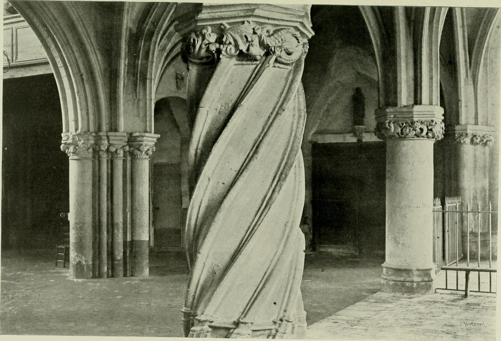 An illustration from Medieval architecture, its origins and development, with lists of monuments and bibliographies, 1912, leaf 632