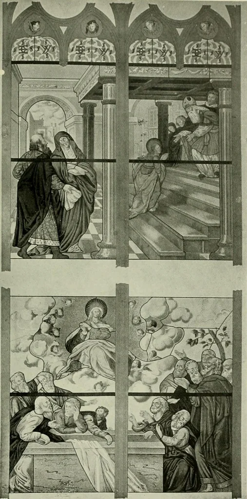 An illustration from Medieval architecture, its origins and development, with lists of monuments and bibliographies, 1912, leaf 636