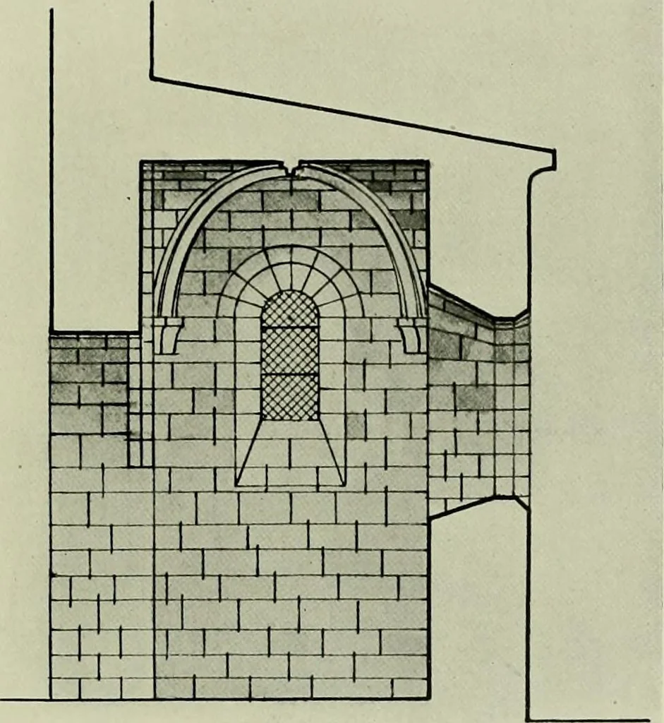 An illustration from Medieval architecture, its origins and development, with lists of monuments and bibliographies, 1912, leaf 78