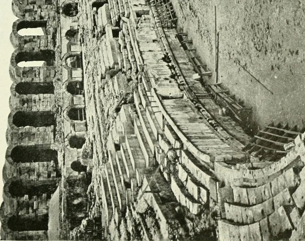 An illustration from Medieval architecture, its origins and development, with lists of monuments and bibliographies, 1909, leaf 112