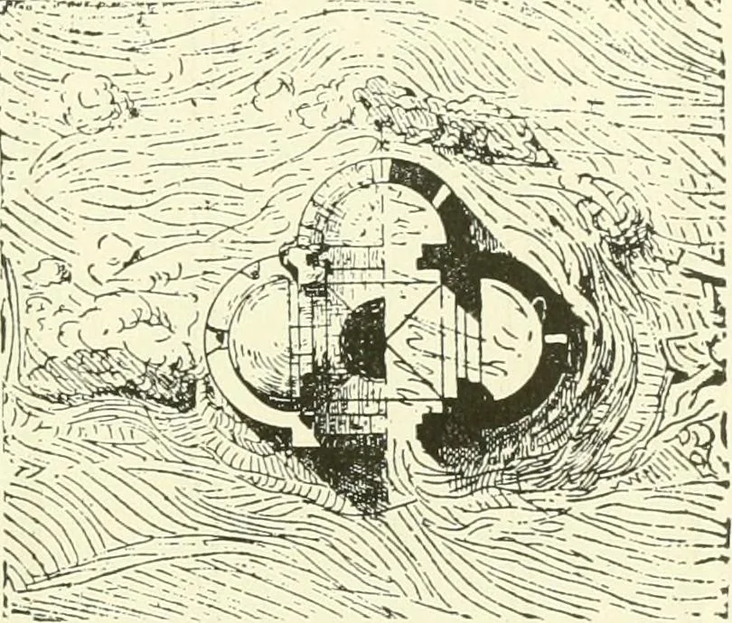 An illustration from Medieval architecture, its origins and development, with lists of monuments and bibliographies, 1909, leaf 126
