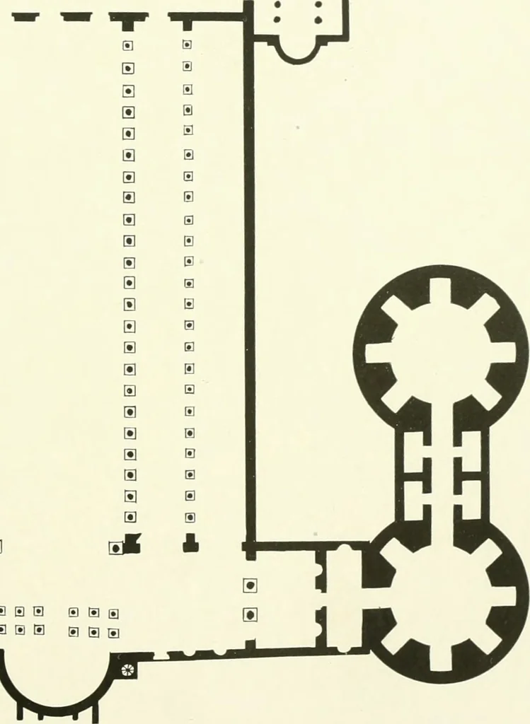 An illustration from Medieval architecture, its origins and development, with lists of monuments and bibliographies, 1909, leaf 132