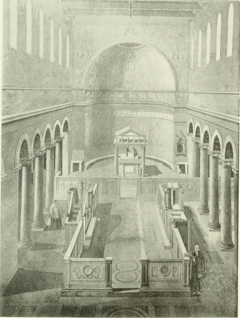 An illustration from Medieval architecture, its origins and development, with lists of monuments and bibliographies, 1909, leaf 148