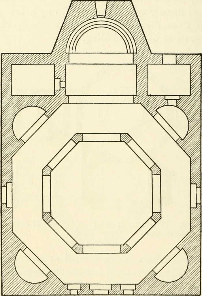 An illustration from Medieval architecture, its origins and development, with lists of monuments and bibliographies, 1909, leaf 171