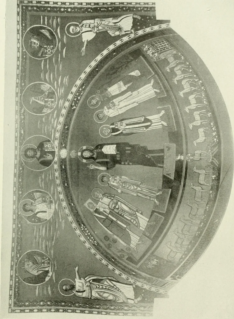 An illustration from Medieval architecture, its origins and development, with lists of monuments and bibliographies, 1909, leaf 182