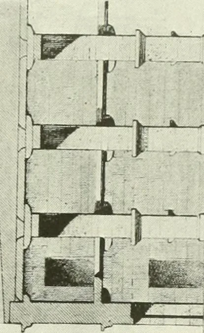 An illustration from Medieval architecture, its origins and development, with lists of monuments and bibliographies, 1909, leaf 194