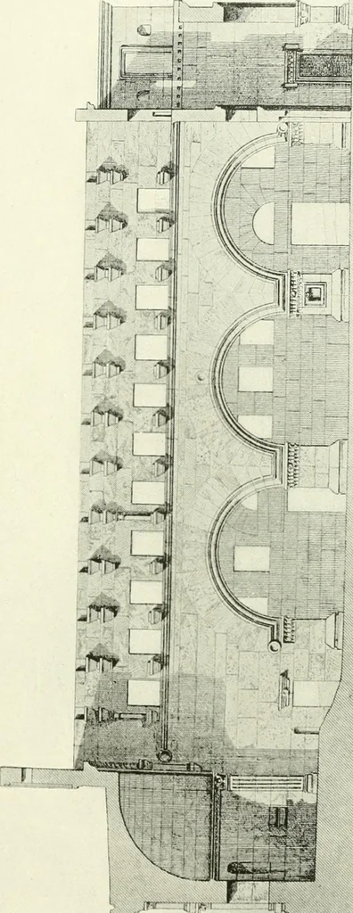 An illustration from Medieval architecture, its origins and development, with lists of monuments and bibliographies, 1909, leaf 200