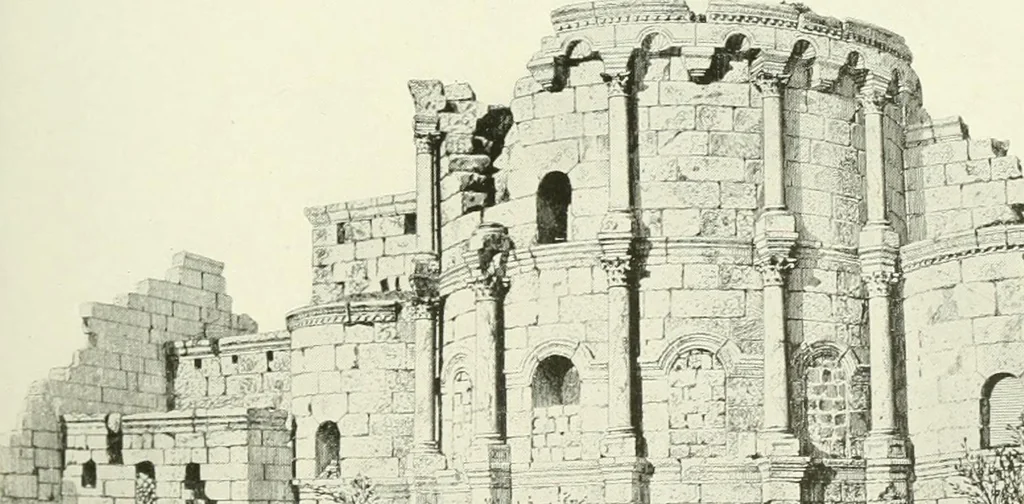 An illustration from Medieval architecture, its origins and development, with lists of monuments and bibliographies, 1909, leaf 202