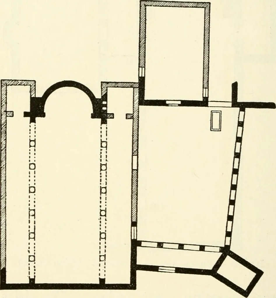 An illustration from Medieval architecture, its origins and development, with lists of monuments and bibliographies, 1909, leaf 205