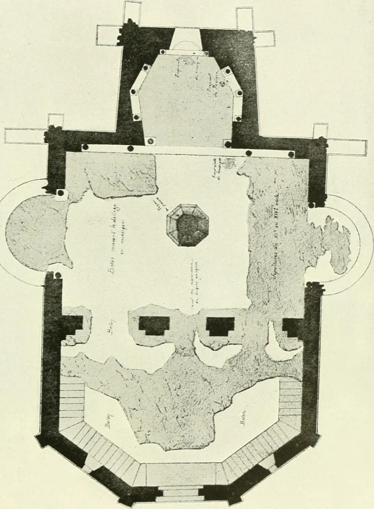 An illustration from Medieval architecture, its origins and development, with lists of monuments and bibliographies, 1909, leaf 274