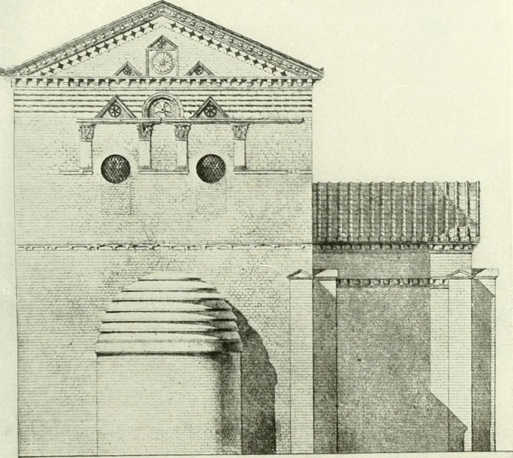 An illustration from Medieval architecture, its origins and development, with lists of monuments and bibliographies, 1909, leaf 276
