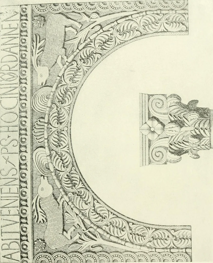 An illustration from Medieval architecture, its origins and development, with lists of monuments and bibliographies, 1909, leaf 284