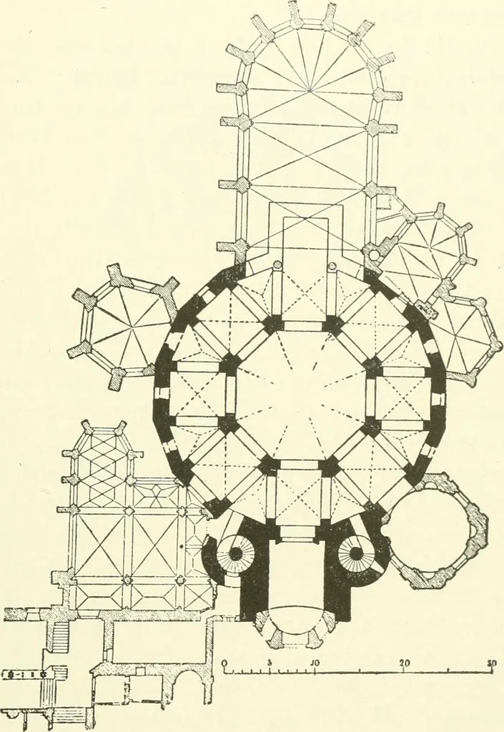 An illustration from Medieval architecture, its origins and development, with lists of monuments and bibliographies, 1909, leaf 286
