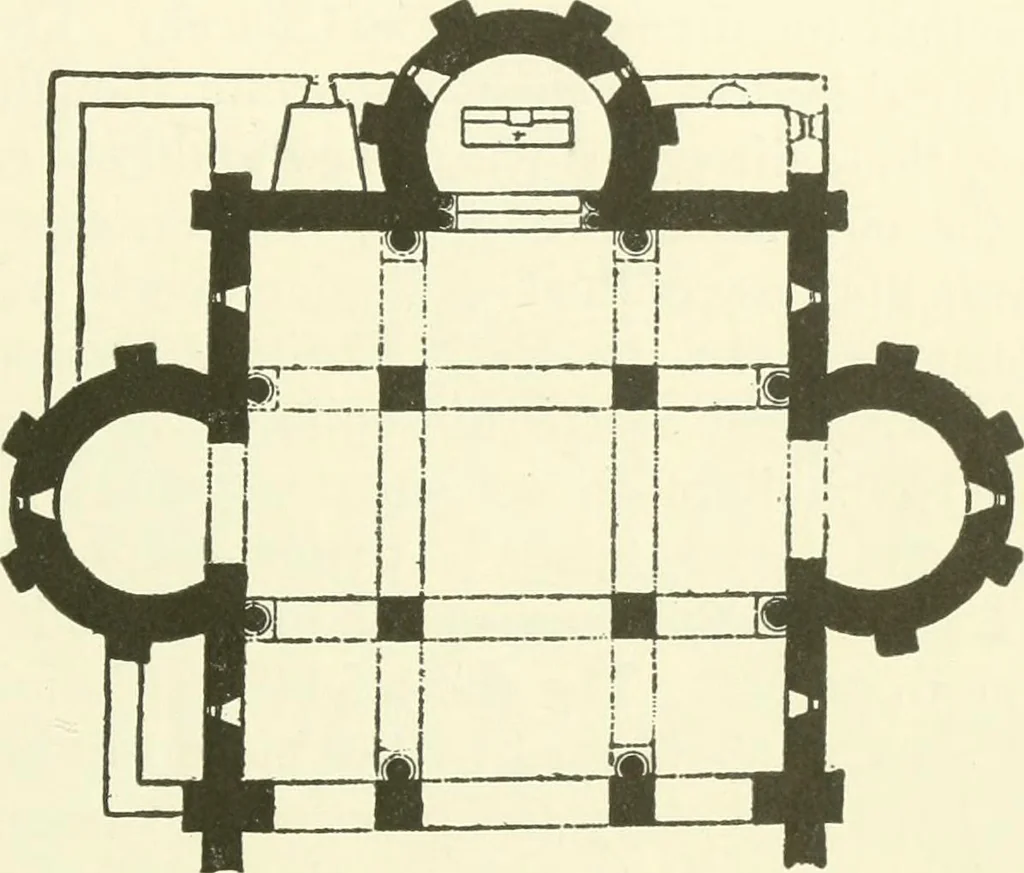 An illustration from Medieval architecture, its origins and development, with lists of monuments and bibliographies, 1909, leaf 304