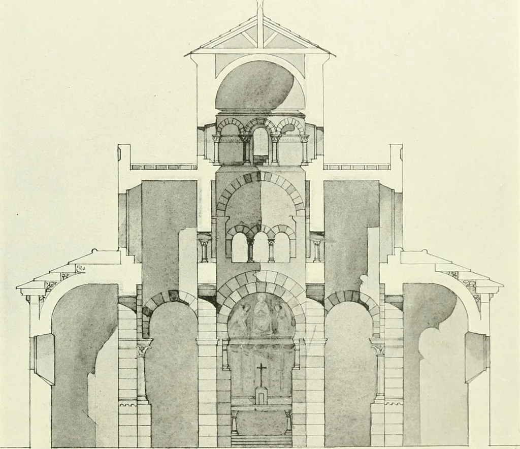 An illustration from Medieval architecture, its origins and development, with lists of monuments and bibliographies, 1909, leaf 306