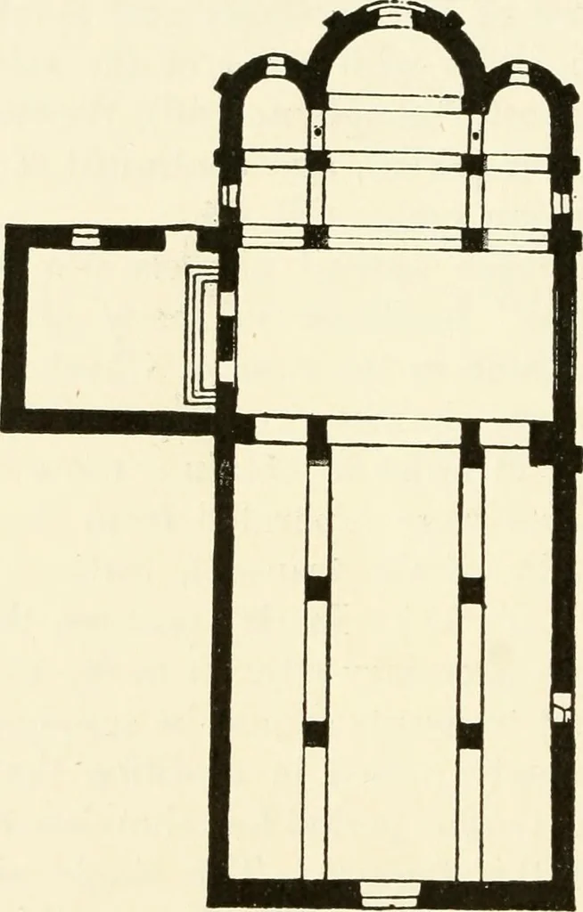 An illustration from Medieval architecture, its origins and development, with lists of monuments and bibliographies, 1909, leaf 309
