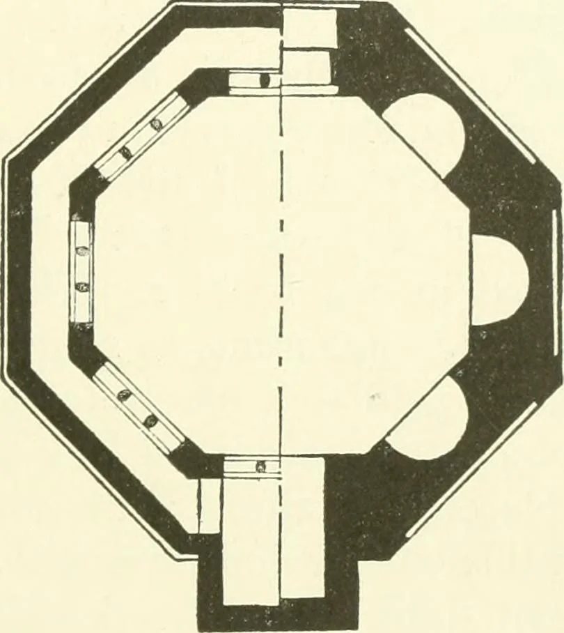 An illustration from Medieval architecture, its origins and development, with lists of monuments and bibliographies, 1909, leaf 310