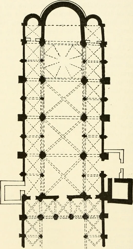An illustration from Medieval architecture, its origins and development, with lists of monuments and bibliographies, 1909, leaf 317