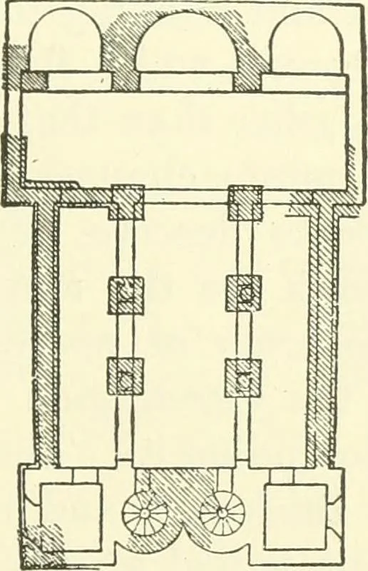 An illustration from Medieval architecture, its origins and development, with lists of monuments and bibliographies, 1909, leaf 318
