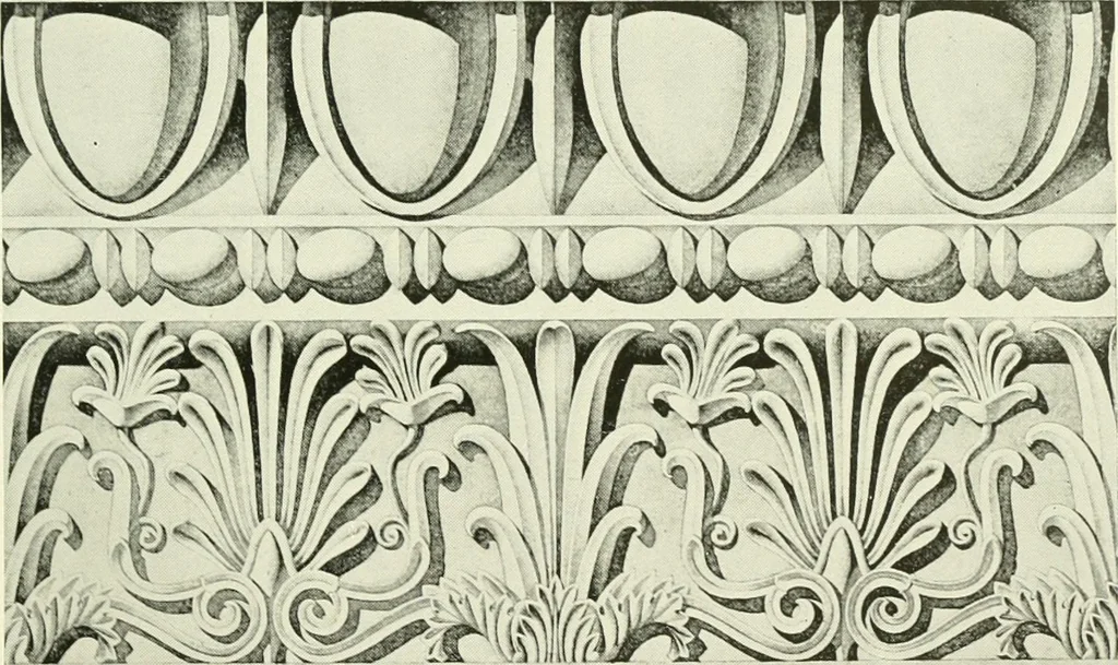 An illustration from Medieval architecture, its origins and development, with lists of monuments and bibliographies, 1909, leaf 34