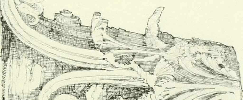 An illustration from Medieval architecture, its origins and development, with lists of monuments and bibliographies, 1909, leaf 36