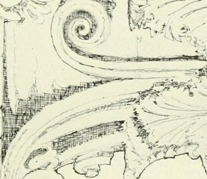 An illustration from Medieval architecture, its origins and development, with lists of monuments and bibliographies, 1909, leaf 36