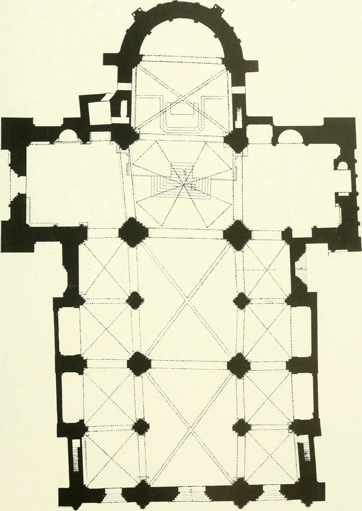 An illustration from Medieval architecture, its origins and development, with lists of monuments and bibliographies, 1909, leaf 374