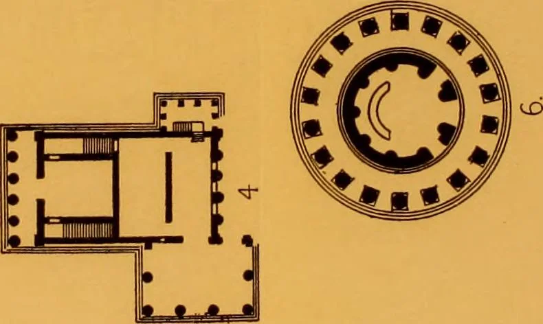 An illustration from Medieval architecture, its origins and development, with lists of monuments and bibliographies, 1909, leaf 41