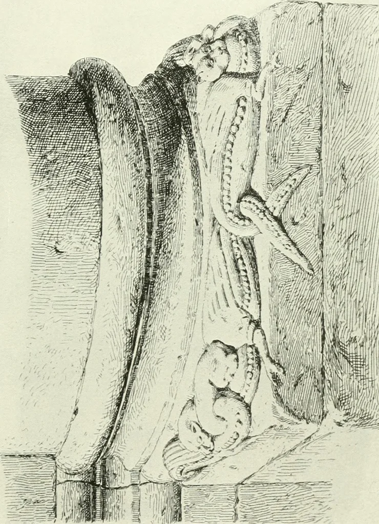 An illustration from Medieval architecture, its origins and development, with lists of monuments and bibliographies, 1909, leaf 412