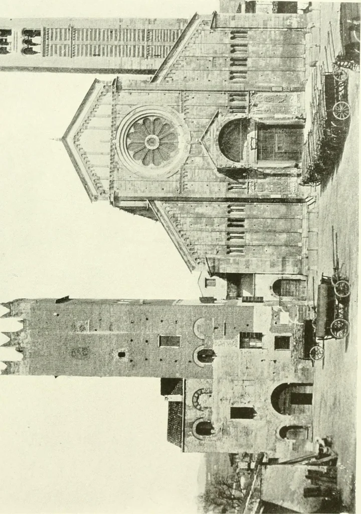 An illustration from Medieval architecture, its origins and development, with lists of monuments and bibliographies, 1909, leaf 420