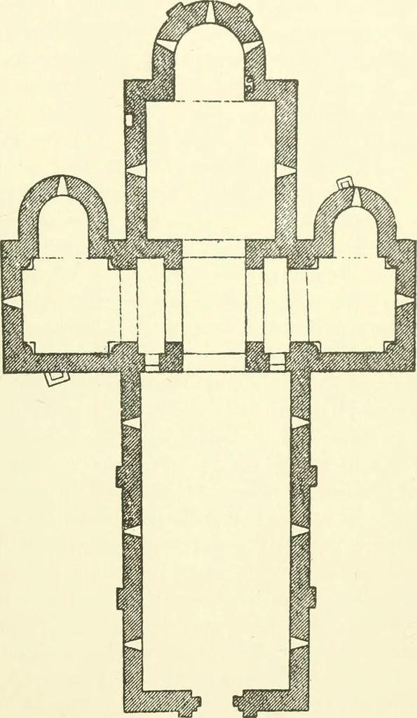 An illustration from Medieval architecture, its origins and development, with lists of monuments and bibliographies, 1909, leaf 444
