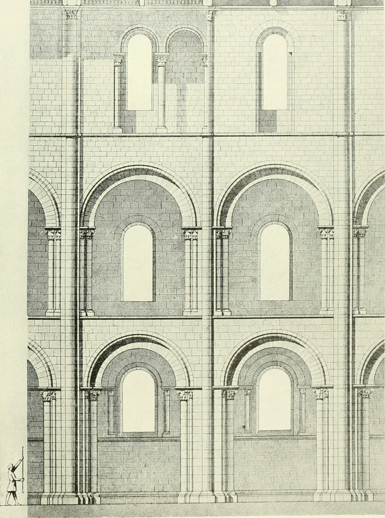 An illustration from Medieval architecture, its origins and development, with lists of monuments and bibliographies, 1909, leaf 460
