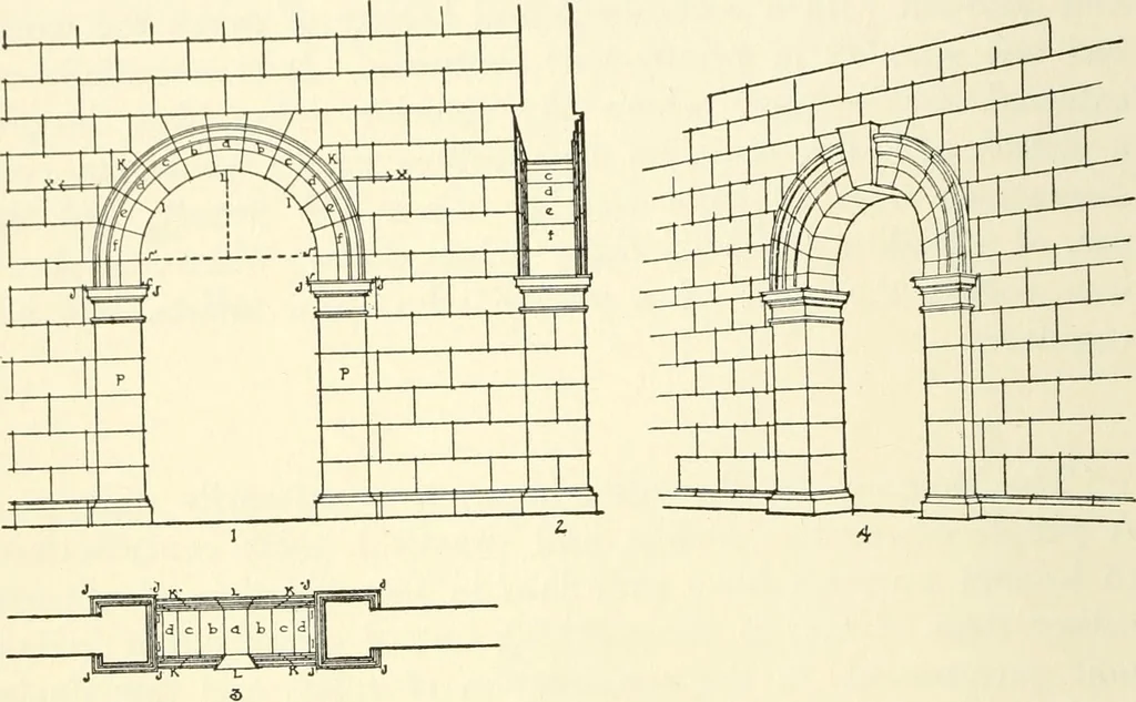 An illustration from Medieval architecture, its origins and development, with lists of monuments and bibliographies, 1909, leaf 49