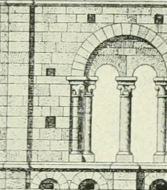 An illustration from Medieval architecture, its origins and development, with lists of monuments and bibliographies, 1909, leaf 502