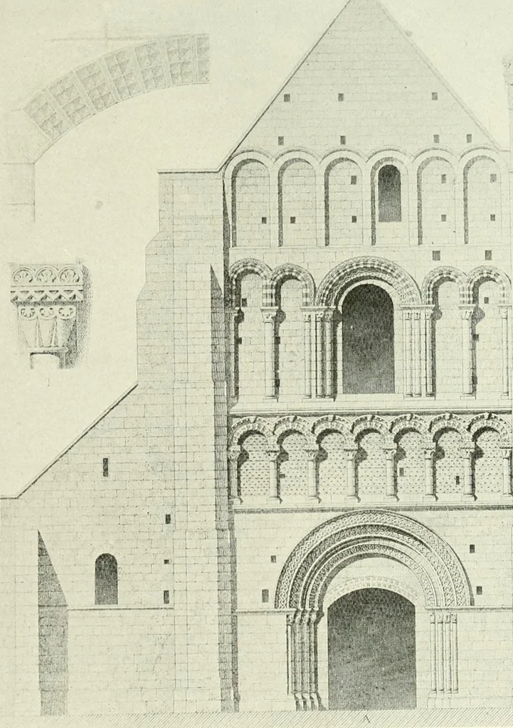 An illustration from Medieval architecture, its origins and development, with lists of monuments and bibliographies, 1909, leaf 506