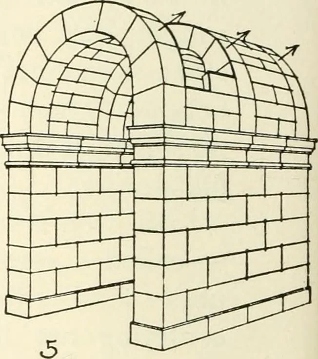 An illustration from Medieval architecture, its origins and development, with lists of monuments and bibliographies, 1909, leaf 51