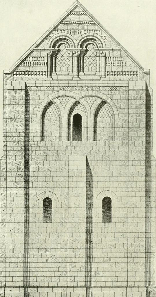 An illustration from Medieval architecture, its origins and development, with lists of monuments and bibliographies, 1909, leaf 520