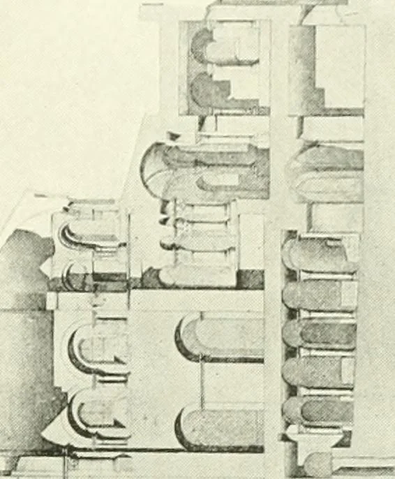 An illustration from Medieval architecture, its origins and development, with lists of monuments and bibliographies, 1909, leaf 530
