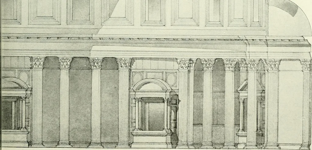 An illustration from Medieval architecture, its origins and development, with lists of monuments and bibliographies, 1909, leaf 66