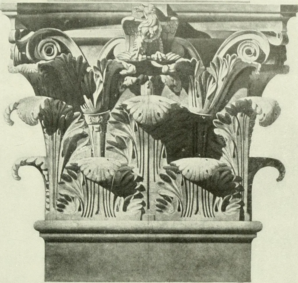 An illustration from Medieval architecture, its origins and development, with lists of monuments and bibliographies, 1909, leaf 78