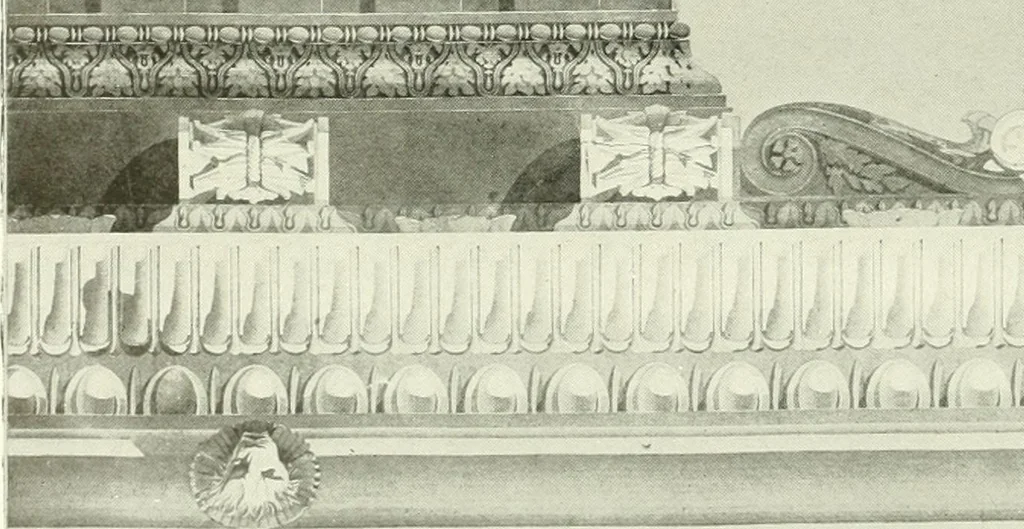 An illustration from Medieval architecture, its origins and development, with lists of monuments and bibliographies, 1909, leaf 82